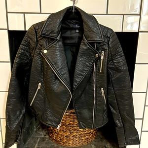 American eagle outfitters black pleather jacket sz small
